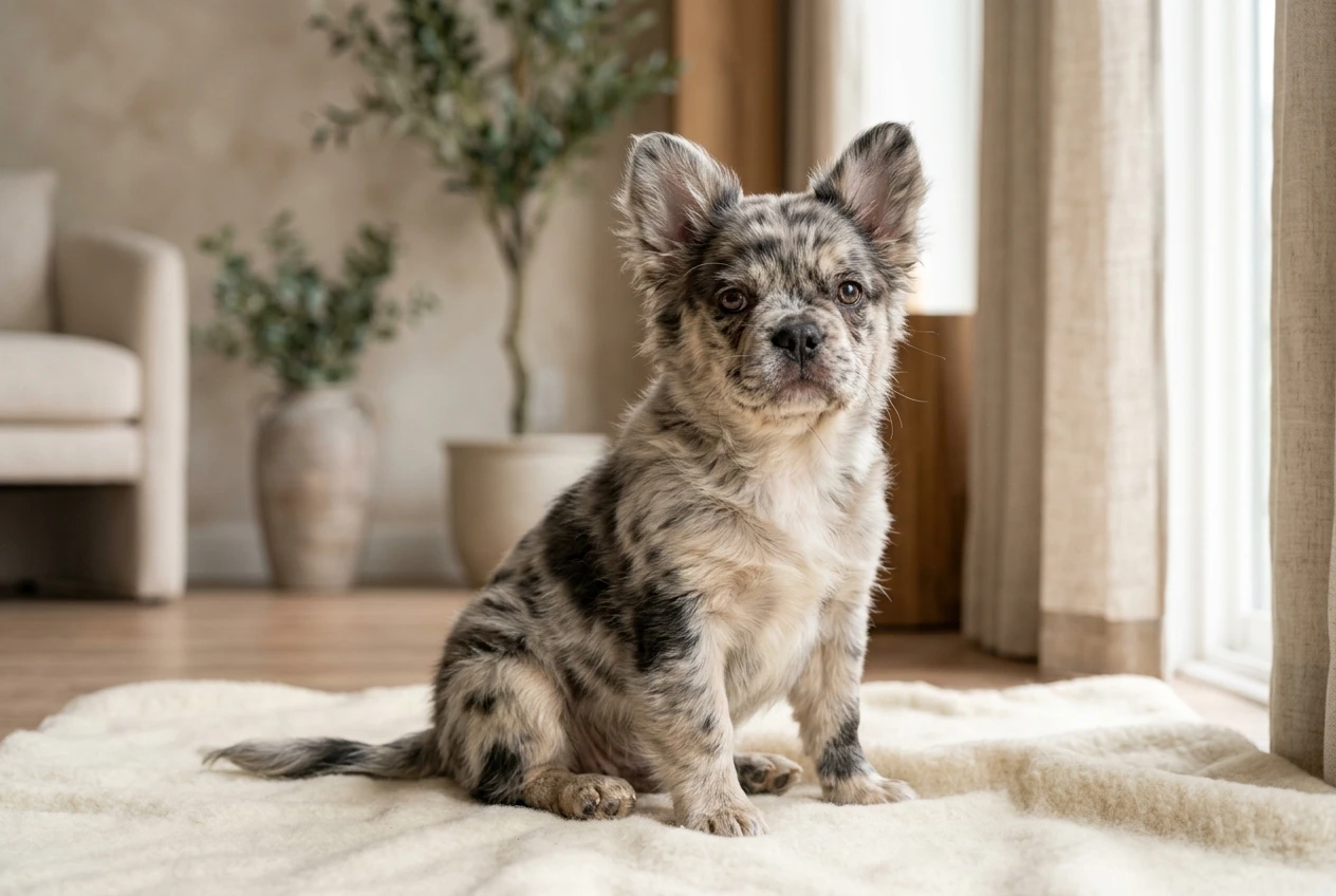 Bulldog Francés Fluffy Merle: Guía Completa de Pelaje Largo, Genética Merle, Cuidados y Precios en Colombia