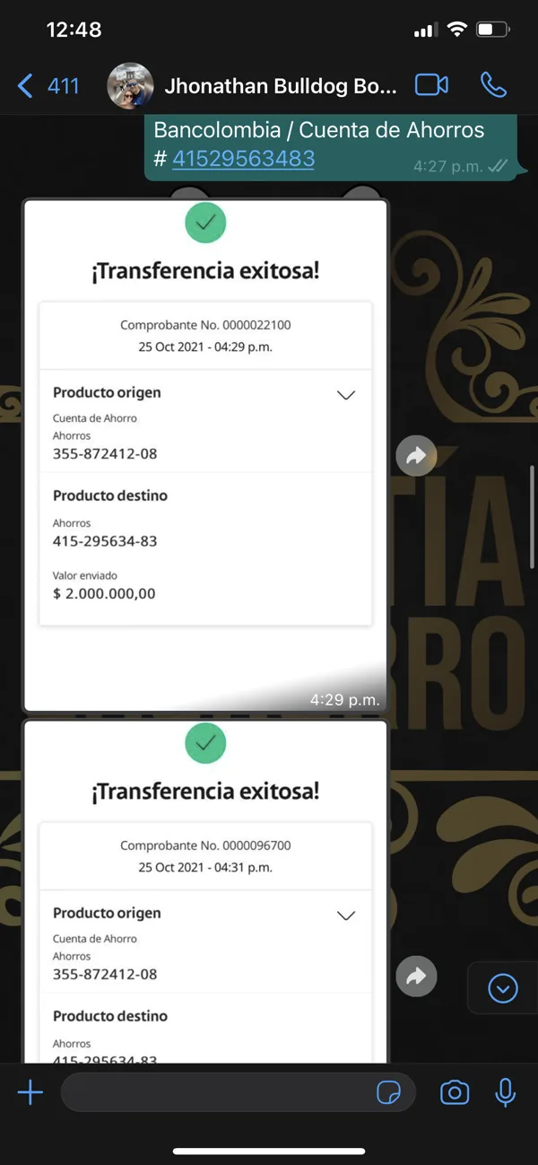 Comprobante de transferencia