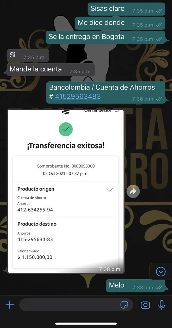 Comprobante de transferencia